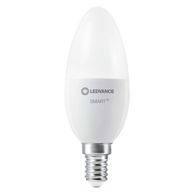 OD 14 günstig Kaufen-Ledvance Smarte LED-Lampe, Kerze, ZigBee, CL B 40, 5W, E14, Tunable White, Matt. Ledvance Smarte LED-Lampe, Kerze, ZigBee, CL B 40, 5W, E14, Tunable White, Matt <![CDATA[• ZigBee Produkt • Echter Ersatz für eine 40 Watt Glühbirne • Geringer Stromv