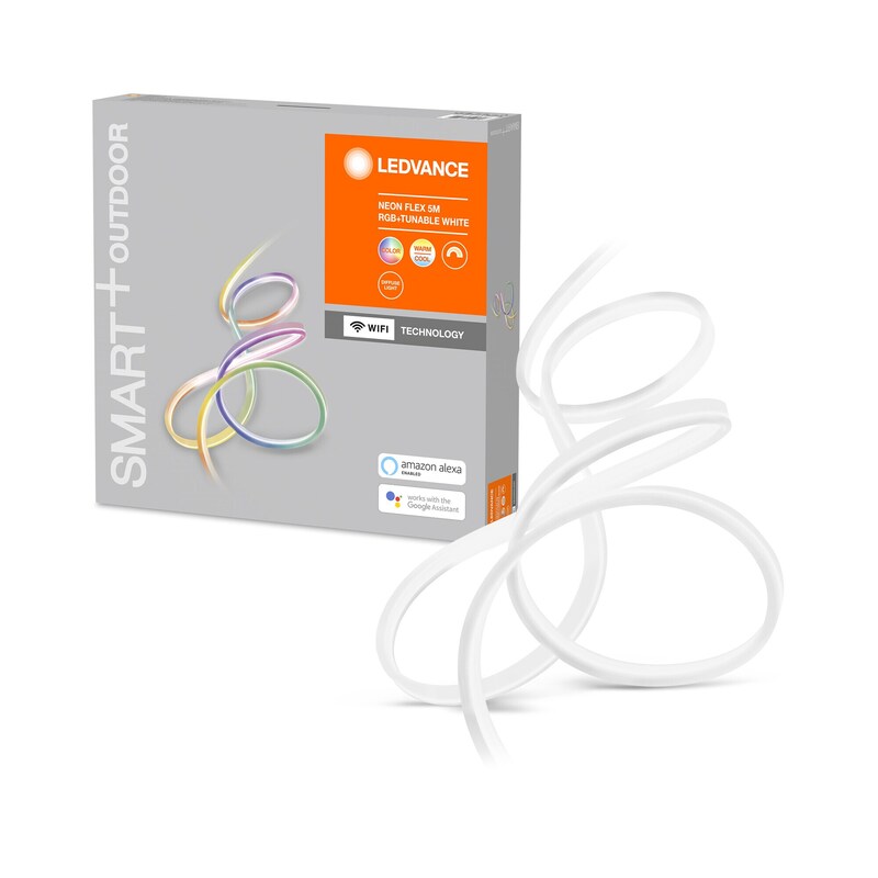 Ledvance Smartes LED-Lichtband WiFi "NEON FLEX", 5m Basisset, RGBTW, für außen