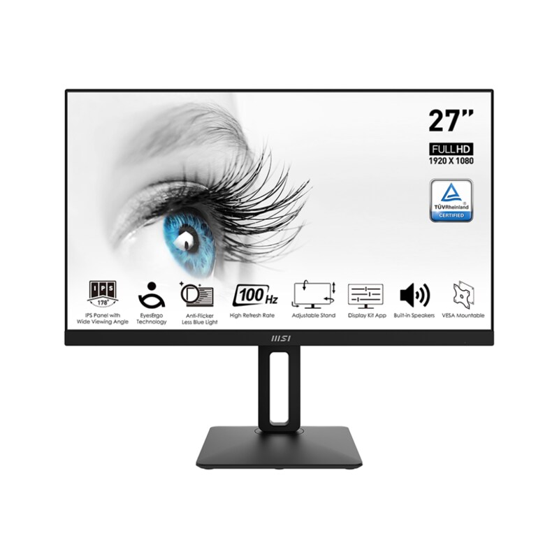 MSI Pro MP271APDE 69cm (27") FHD IPS Office Monitor 16:9 HDMI/DP/VGA 100Hz Sync