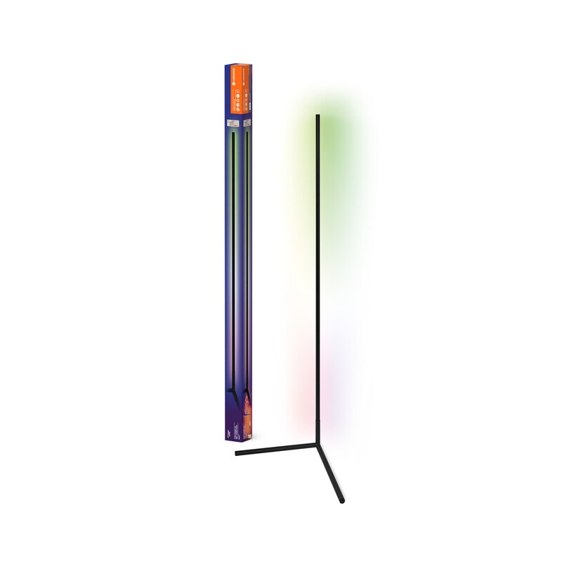 Ledvance Smarte WiFi-Stehleuchte "Corner 1400", Fernbedienung, RGBTW, Schwarz