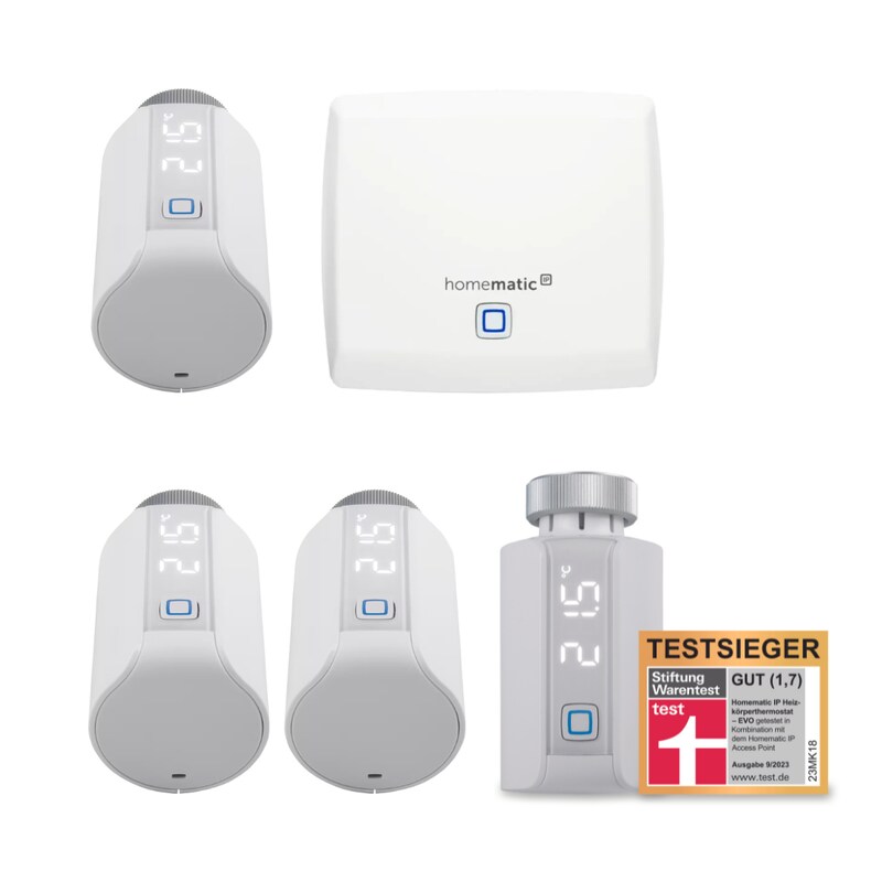Homematic IP Starter Set Heizen Premium IV, 4xThermostat Evo & Access Point