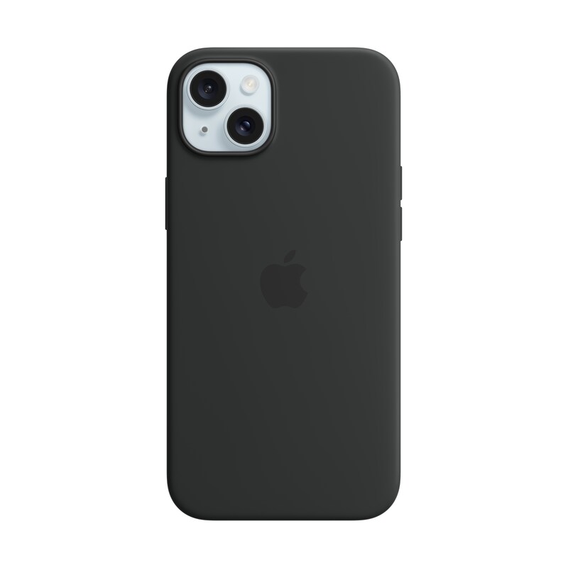 Apple Original iPhone 15 Plus Silicone Case mit MagSafe - Schwarz