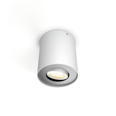 Spot LED günstig Kaufen-Philips Hue White Amb. Pillar Spot 1 flg. weiß 350lm inkl. Dimmschalter. Philips Hue White Amb. Pillar Spot 1 flg. weiß 350lm inkl. Dimmschalter <![CDATA[• Technologie: Smart LED - Leuchtmittel austauschbar - ZigBee Light Link • Material: Me