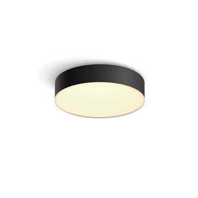 HI OG  günstig Kaufen-Philips Hue White Ambiance Enrave Deckenleuchte rund schwarz + Dimmschalter • S. Philips Hue White Ambiance Enrave Deckenleuchte rund schwarz + Dimmschalter • S <![CDATA[• Technologie: Smart LED • Material: Metall • Lichtfarbe: warmwei