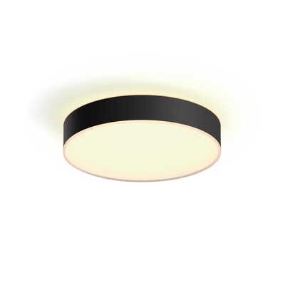 cke Metall günstig Kaufen-Philips Hue White Ambiance Enrave Deckenleuchte rund schwarz + Dimmschalter • M. Philips Hue White Ambiance Enrave Deckenleuchte rund schwarz + Dimmschalter • M <![CDATA[• Technologie: Smart LED • Material: Metall • Lichtfarbe: RGBW - 