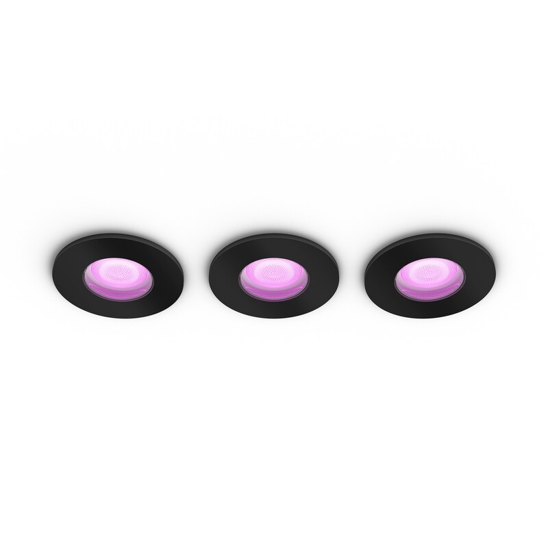 Philips Hue White & Color Ambiance Xamento Deckenspot Einbauspot sw • 3er Pack