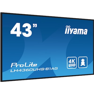 HDMI Vga günstig Kaufen-iiyama ProLite LH4360UHS-B1AG 108cm (42,5") 4K Digital Signage Monitor HDMI/VGA. iiyama ProLite LH4360UHS-B1AG 108cm (42,5") 4K Digital Signage Monitor HDMI/VGA <![CDATA[• Energieeffizienzklasse: G • Größe: 108 cm(42,5 Zoll) 16:9, Auflösung