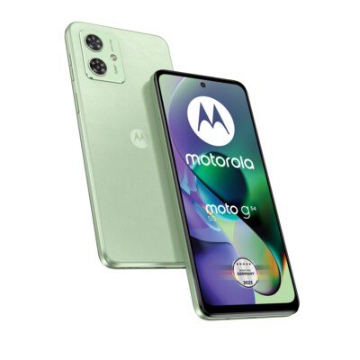 Art I günstig Kaufen-Motorola moto g54 5G 8/256 GB Android 13 Smartphone mint grün. Motorola moto g54 5G 8/256 GB Android 13 Smartphone mint grün <![CDATA[• Farbe: mint grün • 2,2 GHz MediaTek Dimensity 7020 Octa-Core-Prozessor • 50 Megapixel Hauptkamera • 