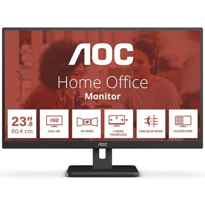 AOC 24E3UM 60,5cm (23,8") FHD VA Office Monitor 16:9 HDMI/DP/VGA/USB 75Hz 4ms