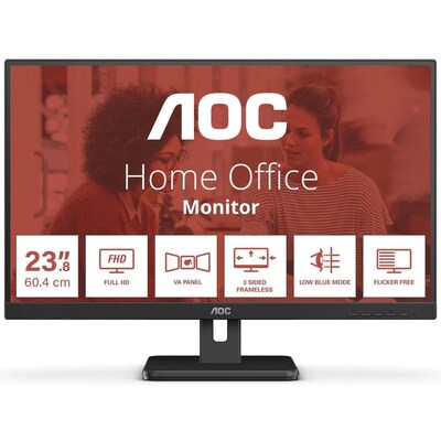 to USB günstig Kaufen-AOC 24E3UM 60,5cm (23,8") FHD VA Office Monitor 16:9 HDMI/DP/VGA/USB 75Hz 4ms. AOC 24E3UM 60,5cm (23,8") FHD VA Office Monitor 16:9 HDMI/DP/VGA/USB 75Hz 4ms <![CDATA[• Energieeffizienzklasse: E • Größe: 60,5 cm (23,8 Zoll) 16:9, Auflösung: 