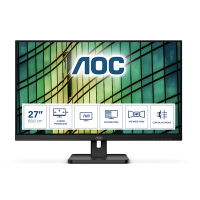 AOC 27E2QAE 68,6cm (27") FHD IPS Office Monitor 16:9 HDMI/DP/VGA 75Hz 4ms