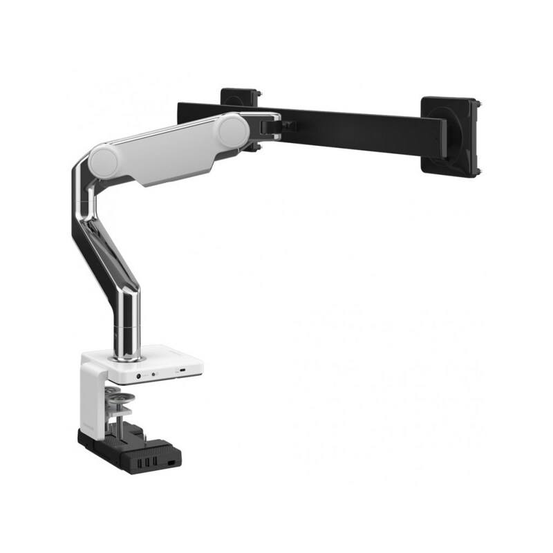 Humanscale M8.1 Dual Monitorarm Klemmhalterung, weiß