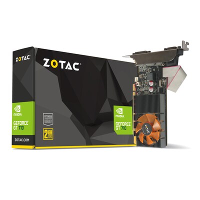 1600 günstig Kaufen-ZOTAC GeForce GT 710 2GB GDDR3 Grafikkarte DVI/HDMI/VGA. ZOTAC GeForce GT 710 2GB GDDR3 Grafikkarte DVI/HDMI/VGA <![CDATA[• GeForce GT 710, PCI-Express 2.0 • 2.048 MB GDDR3-RAM (64bit Speicherinterface) • Core/Memorytakt: 954/1600 MHz • DVI/HDMI/V