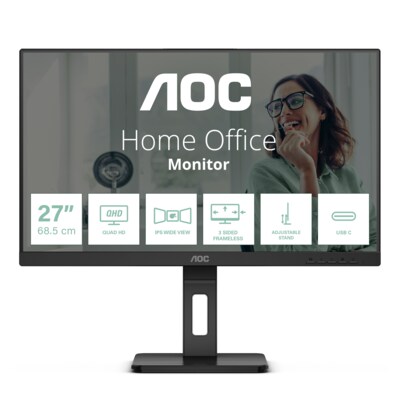 Usb c günstig Kaufen-AOC Q27P3CV 68,6cm (27") QHD IPS Office Monitor 16:9 HDMI/DP/USB-C PD65W 75Hz. AOC Q27P3CV 68,6cm (27") QHD IPS Office Monitor 16:9 HDMI/DP/USB-C PD65W 75Hz <![CDATA[• Energieeffizienzklasse: F • Größe: 68,6 cm (27 Zoll) 16:9, Auflösung: 2.