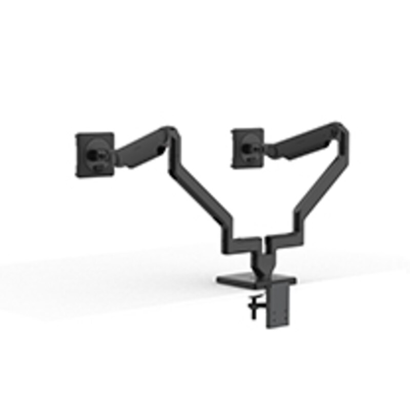 Humanscale M2.1 Monitorarm mit Doppelklemmhalterung, schwarz
