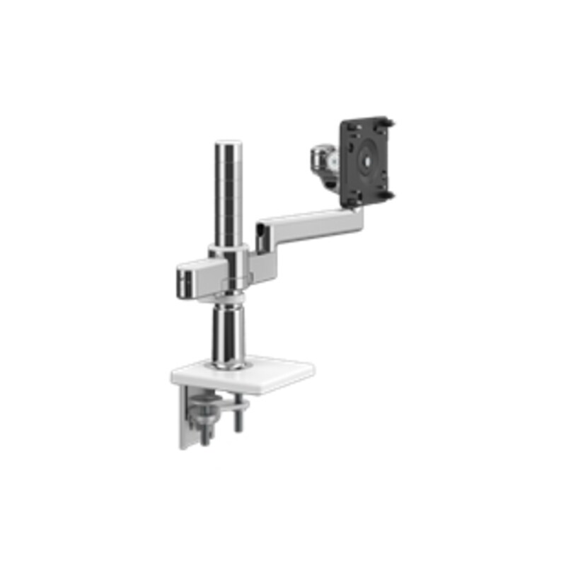 Humanscale M/Flex mit M2.1 Monitorarm mit 2-teiliger Klemmhalterung, weiß