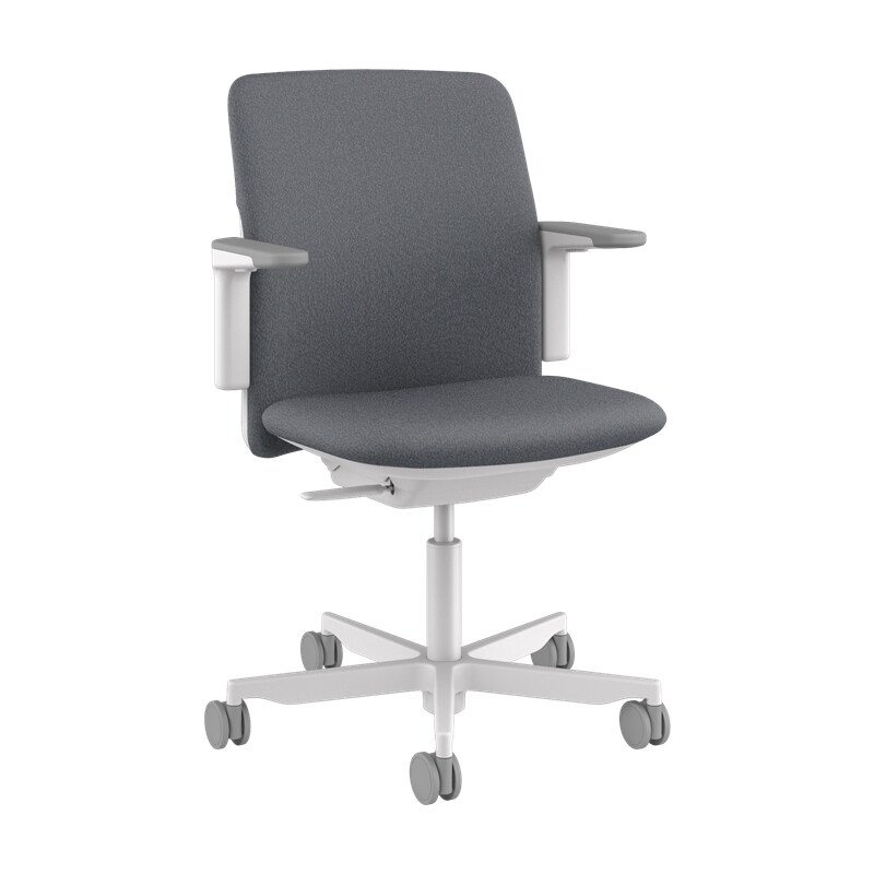 Humanscale Path Chair Schreibtischstuhl mit harten Rollen, Storm