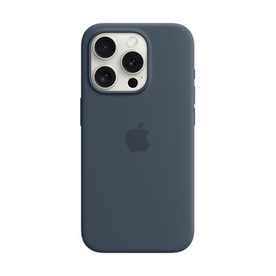 Apple Original iPhone 15 Pro Silicone Case mit MagSafe - Sturmblau