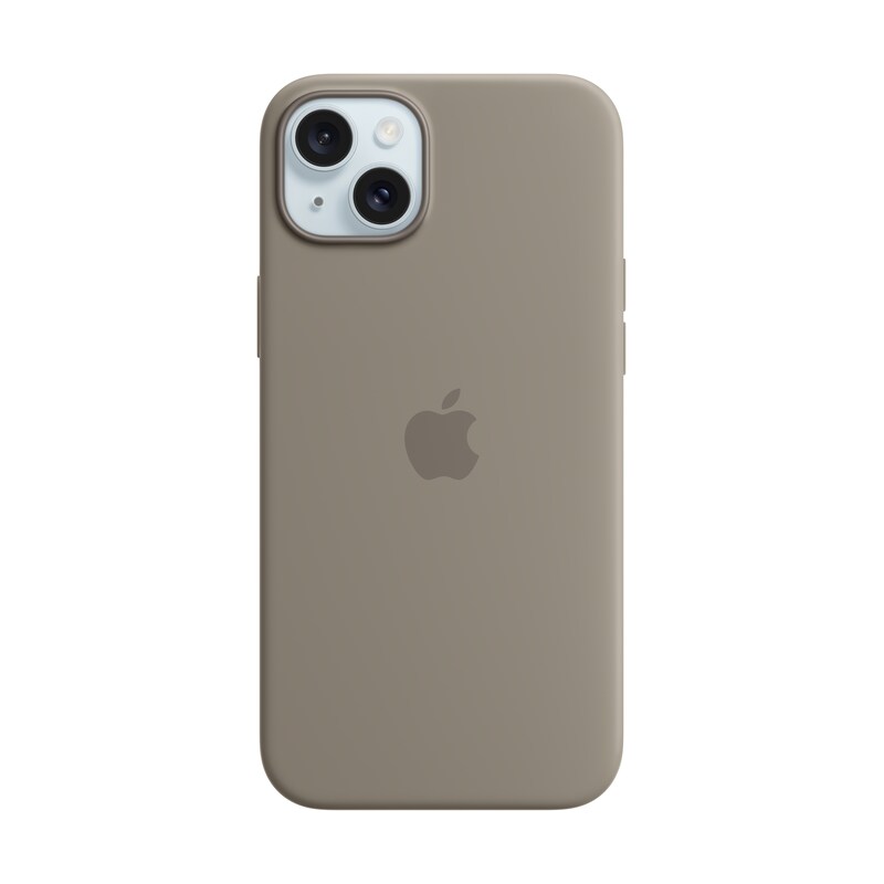 Apple Original iPhone 15 Plus Silicone Case mit MagSafe - Tonbraun