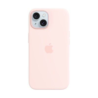 Apple Original iPhone 15 Silicone Case mit MagSafe - Hellrosa