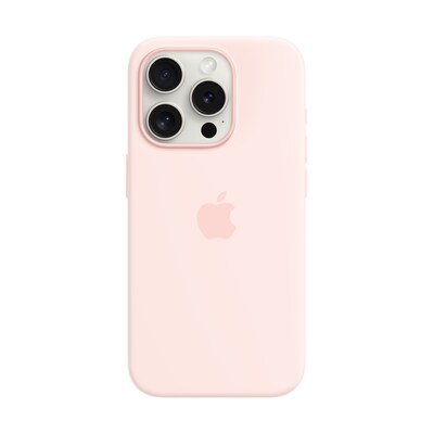 Apple Original iPhone 15 Pro Silicone Case mit MagSafe - Hellrosa