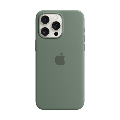 Apple Original iPhone 15 Pro Max Silicone Case mit MagSafe - Zypresse