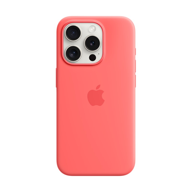 Apple Original iPhone 15 Pro Silicone Case mit MagSafe - Guave
