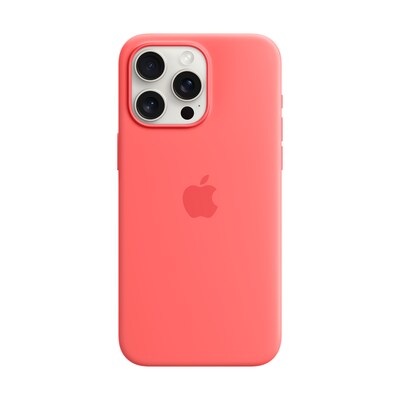 Apple Original iPhone 15 Pro Max Silicone Case mit MagSafe - Guave