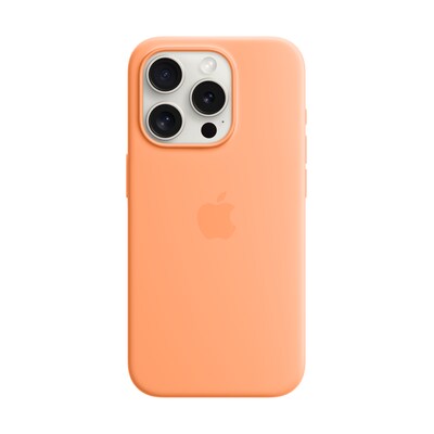 Apple Original iPhone 15 Pro Silicone Case mit MagSafe - Sorbet Orange