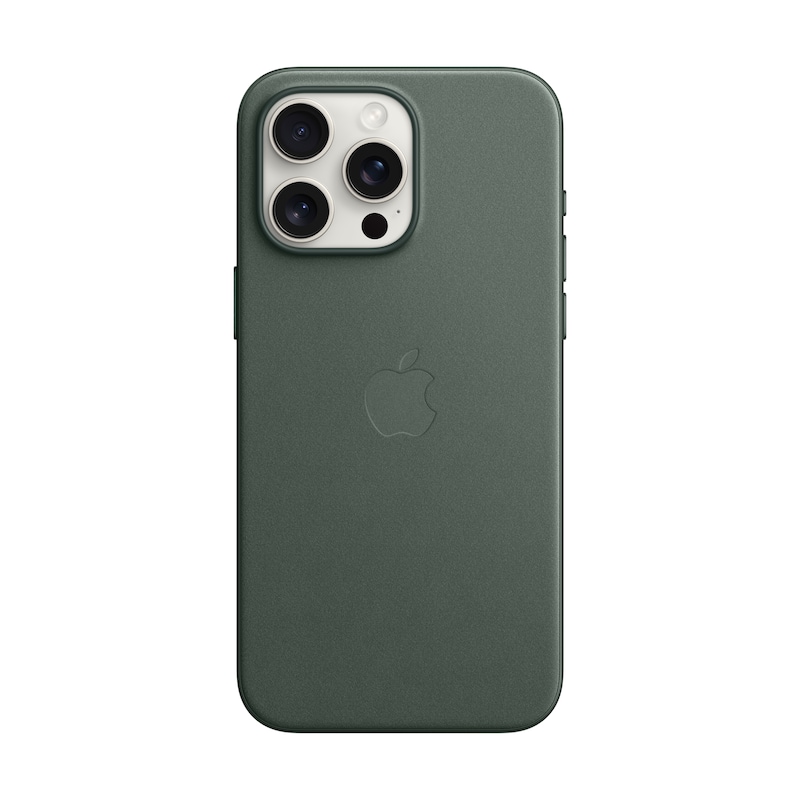 Apple Original iPhone 15 Pro Max Feingewebe Case mit MagSafe - Immergrün