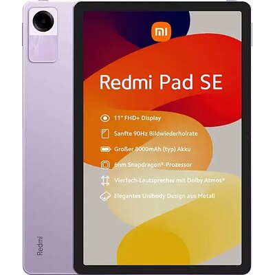 WI FI günstig Kaufen-Xiaomi Redmi Pad SE WiFi 4/128GB lavender purple Android 13.0 Tablet. Xiaomi Redmi Pad SE WiFi 4/128GB lavender purple Android 13.0 Tablet <![CDATA[• 11,0 Zoll Display mit 1920 x 1200 Pixeln • 2,4 GHz Qualcomm-Snapdragon 680 Octa-Core-Prozessor • 4 
