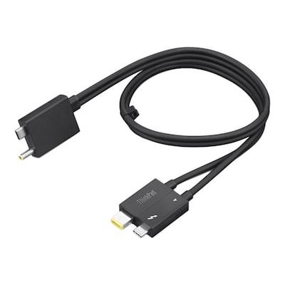 Adapter zu günstig Kaufen-Lenovo Split Cable Thunderbolt 4 USB-C-/Stromanschluss zu 24 pin USB-C. Lenovo Split Cable Thunderbolt 4 USB-C-/Stromanschluss zu 24 pin USB-C <![CDATA[• Thunderbolt-Adapter • Anschlüsse: USB Typ C und USB Typ C • Farbe: schwarz, Länge: 0,7m • p