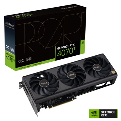 RAM 1x günstig Kaufen-ASUS ProArt GeForce RTX 4070Ti Grafikkarte 12GB GDDR6X, 1xHDMI, 3xDP. ASUS ProArt GeForce RTX 4070Ti Grafikkarte 12GB GDDR6X, 1xHDMI, 3xDP <![CDATA[• GeForce RTX 4070Ti, Ada Lovelace mit DLSS 3 • 12 GB GDDR6X-RAM (192bit Speicherinterface) • Core/Me