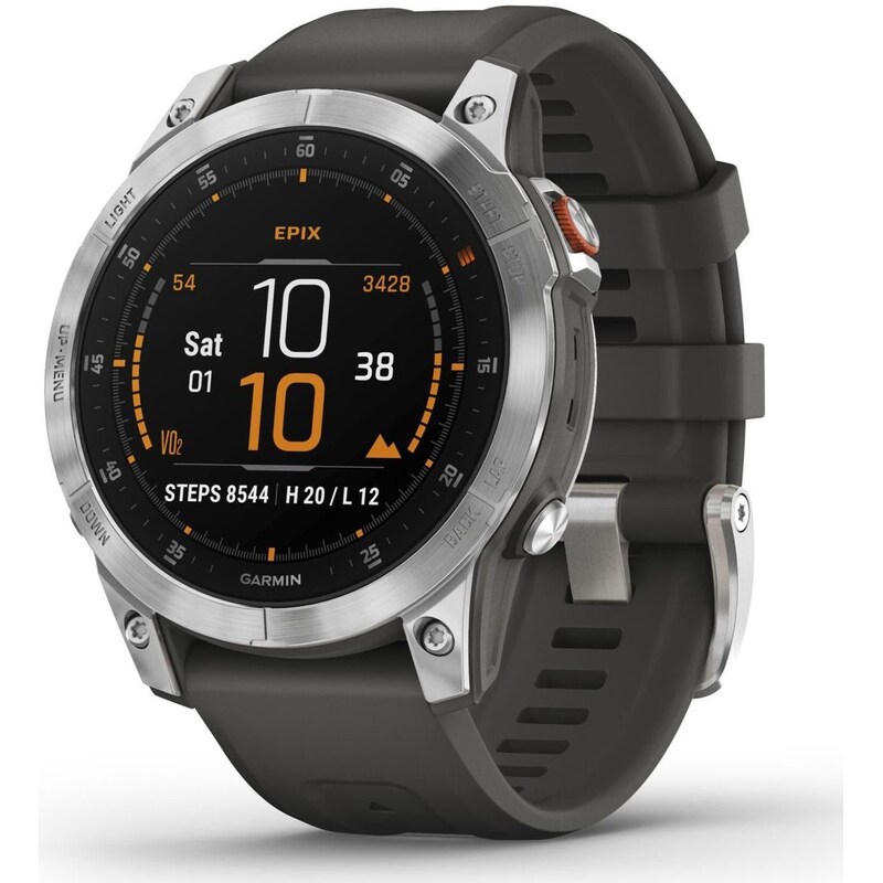 Garmin EPIX™ (Gen 2) Schiefergrau/Silber mit QuickFit®-Silikon-Armband 22 mm