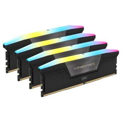 SCHWARZ günstig Kaufen-Corsair Vengeance RGB 64GB DDR5-5600 Kit (4x 16GB), CL36, schwarz. Corsair Vengeance RGB 64GB DDR5-5600 Kit (4x 16GB), CL36, schwarz <![CDATA[• 64 GB (RAM-Module: 4 Stück) • DDR5-RAM 5600 MHz • CAS Latency (CL) 36 • Anschluss:288-pin, Spannung:1,