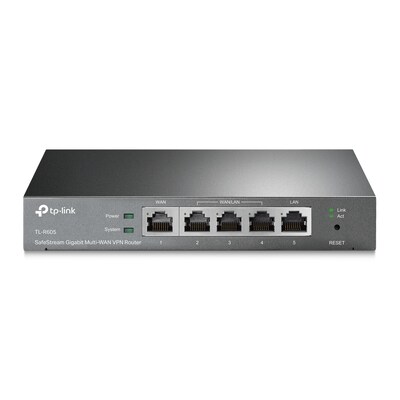 tu te  günstig Kaufen-TP-LINK SafeStream TL-ER605 Gigabit VPN Router. TP-LINK SafeStream TL-ER605 Gigabit VPN Router <![CDATA[• GigaBit VPN-Router für professionelle Anwendung • 4 WAN-Ports: 1 gigabit RJ45-WAN-Port, 3 gigabit WAN/LAN-Ports • Einfache Verwaltung durch di