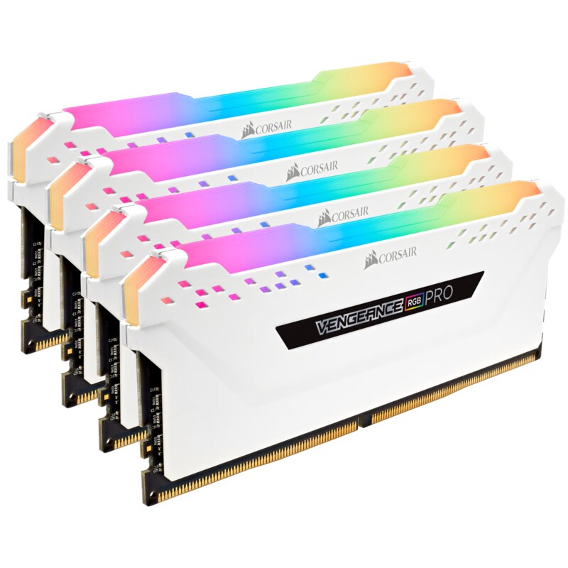 Corsair Vengeance RGB PRO 32GB DDR4-3200 Kit (4x 8GB), CL16, weiß