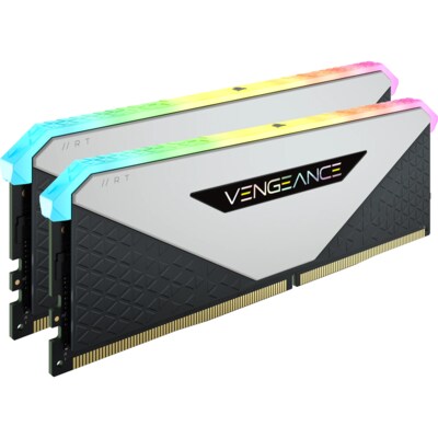 ST 600  günstig Kaufen-Corsair Vengeance RGB RT 32GB DDR4-3600 Kit (2x 16GB), CL18, weiß. Corsair Vengeance RGB RT 32GB DDR4-3600 Kit (2x 16GB), CL18, weiß <![CDATA[• 32 GB (RAM-Module: 2 Stück) • DDR4-RAM 3600 MHz • CAS Latency (CL) 18 • Anschluss:288-pin, S