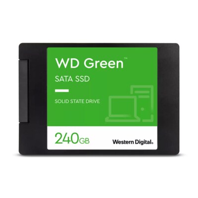 Green günstig Kaufen-WD Green 3D NAND SATA SSD 240GB 6Gb/s 2.5zoll. WD Green 3D NAND SATA SSD 240GB 6Gb/s 2.5zoll <![CDATA[• 240 GB - 7 mm Bauhöhe • 2,5 Zoll, SATA III (600 Mbyte/s) • Maximale Lese-/Schreibgeschwindigkeit: 545 MB/s / k.A. • Mainstream: Sehr gutes Pre