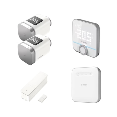 LTE 20 günstig Kaufen-Bosch Smart Home Starter Set Smarte Heizung • 3x Thermostat • Fensterkontakt. Bosch Smart Home Starter Set Smarte Heizung • 3x Thermostat • Fensterkontakt <![CDATA[• Gezielte Temperatur-Steuerung in jedem Raum • Kontinuierl