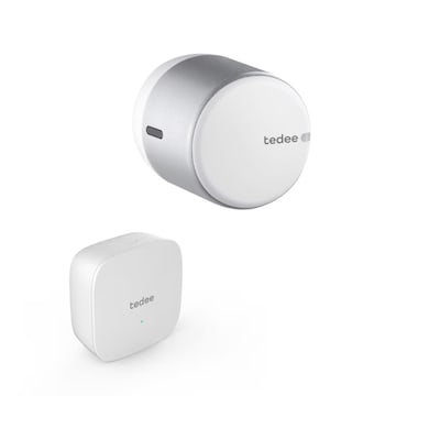 Tedee GO Starter Set Haustür mit Türschloss & WLAN-Bridge