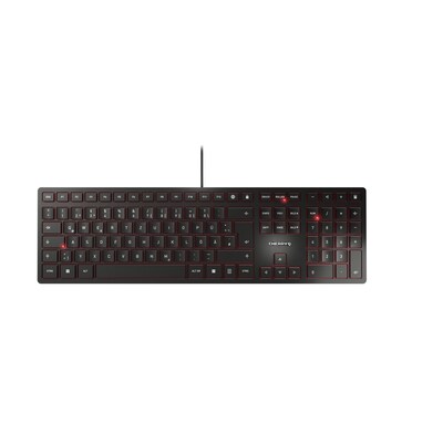 Board 160 günstig Kaufen-Cherry KC 6000 Slim Keyboard USB schwarz JK-1600DE-2. Cherry KC 6000 Slim Keyboard USB schwarz JK-1600DE-2 <![CDATA[• Anwendungsbereich: Studium, Nummernblock integriert • Kabelgebunden (USB) • Layout: deutsch • schwarz, 660g, 15,0 mm x 440 mm x 1