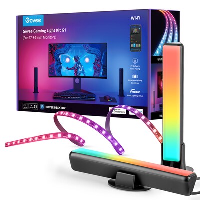 TS 34  günstig Kaufen-Govee PC Monitor Pro Kit mit Light Bar und Lichtstreifen. Govee PC Monitor Pro Kit mit Light Bar und Lichtstreifen <![CDATA[• Monitorleuchte, Lichtstreifen • Amazon Alexa - Apple HomeKit - Google Home • Für 27