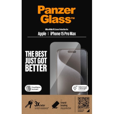 Kristall Glas günstig Kaufen-PanzerGlass Apple iPhone 15 Pro Max. PanzerGlass Apple iPhone 15 Pro Max <![CDATA[• Passend für Apple iPhone 15 Pro Max • Kristallklarer Displayschutz • Optimaler Schutz vor Kratzern, Schmutz und Stößen • Schutzhüllenfreundlich • Einfache In