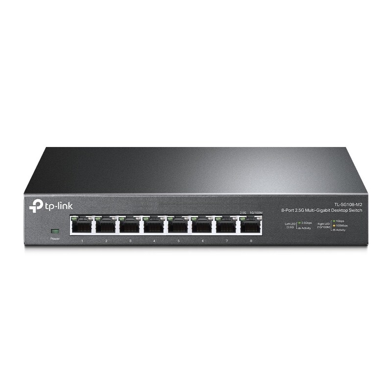10 5G günstig Kaufen-TP-Link TL-SG108-M2. TP-Link TL-SG108-M2 <![CDATA[• 8 2.5 Gigabit-RJ45-Ports mit Autoabstimmung und Auto-MDI/MDIX • 2.5G Superschnelle Geschwindigkeiten ohne Kabelwechsel • Tischaufbau oder Wandmontage • Leiser Betrieb mitbranchenführendem lüfterlosem Des