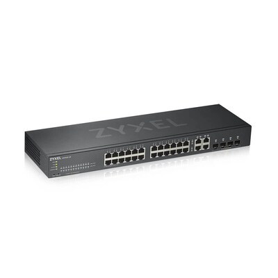 10 20 günstig Kaufen-Zyxel GS1920-24V2. Zyxel GS1920-24V2 <![CDATA[• 24-port GbE Smart Managed Switch • 24x RJ-45 (100/1000Base-T) • 4x SFP Combo (100M/1Gb/s) • Rackmount-Fähig, Lüfterlos • Inkl. Netzkabel & Rackmount-Kit]]>. 