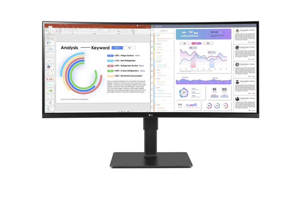 LG 34BQ77QB-B 86.7cm (34&quot;) UWQHD 21:9 IPS curved Monitor HDMI/DP/USB-C