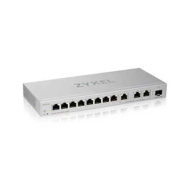 10 t  günstig Kaufen-ZyXEL XGS1250-12 Switch 12-port, 1 & 10 Gbit/s, 1x SFP+. ZyXEL XGS1250-12 Switch 12-port, 1 & 10 Gbit/s, 1x SFP+ <![CDATA[• 12-Port Web-Managed Multi-Gigabit Switch • 8x RJ-45 (100/1000Base-T), 3x RJ-45 (2.5 / 5 / 10GBase-T) • 1x SFP+ (1 / 1