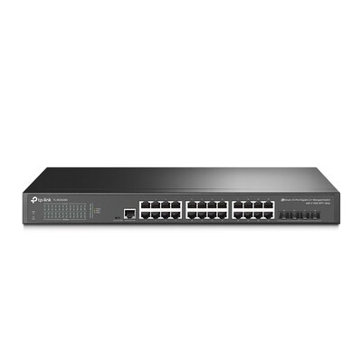 Data Link günstig Kaufen-TP-Link TL-SG3428X 24x GB-LAN (4x 10G SFP+). TP-Link TL-SG3428X 24x GB-LAN (4x 10G SFP+) <![CDATA[• 24x RJ-45 (10/100/1000Base-T) • 4x SFP+ (10Gb/) • Managed, VLAN-fähig, Rackmountfähig • Lüfterlos, Internes Netzteil]]>. 