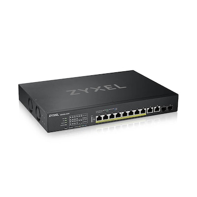 ZYX 0W günstig Kaufen-ZyXEL XS1930-12HP. ZyXEL XS1930-12HP <![CDATA[• 10-port 10G Multi-Gig PoE Lite-L3 Smart Managed Switch • 10x RJ-45 (1G / 2.5G / 5G / 10GBase-T) • 8x PoE++ (je 60W), Gesamtbudget: 375W • 2x SFP+ (1 / 10 Gb/s) • Rackmount-Fähig]]>. 